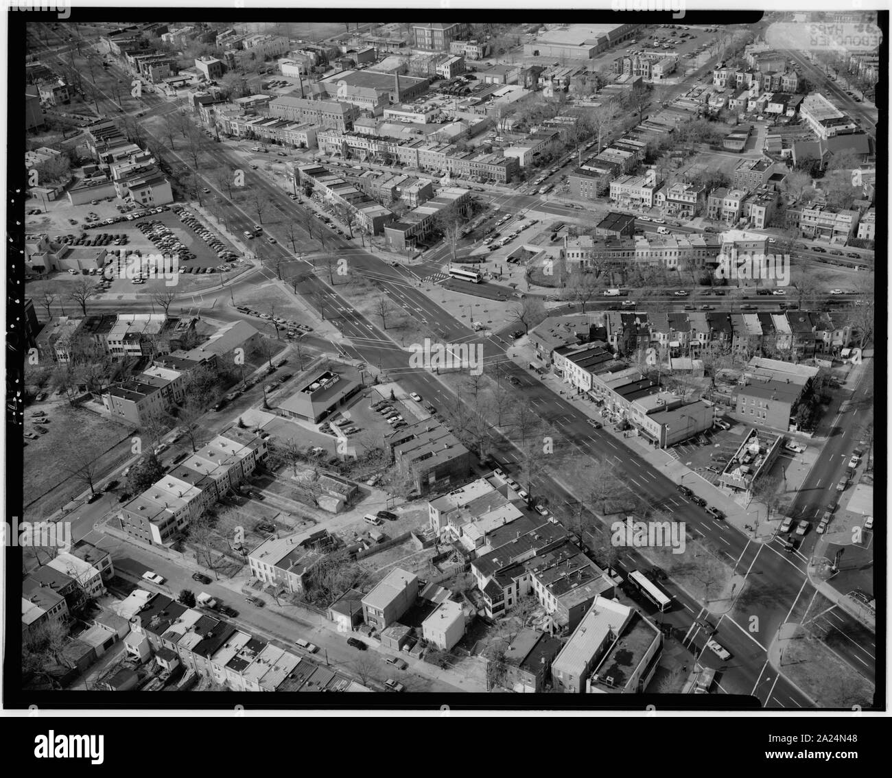 PENNSYLVANIA AVENUE ENTRE LES 13ème et 15ème rues, SE À NORD-OUEST. ; 6. Vue aérienne de New York Avenue, entre les 13ème et 15ème rues, SE À NORD-OUEST. - Pennsylvania Avenue, Washington, District of Columbia, DC ; Banque D'Images