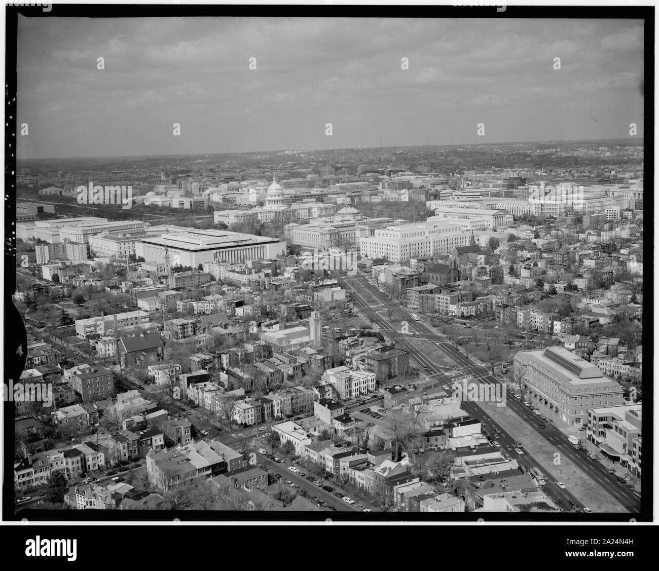 PENNSYLVANIA AVENUE CORRIDOR, À AU NORD-OUEST DE SEPTIÈME ET D RUES, SE. ; 5. Vue aérienne avec Pennsylvania Avenue Corridor, À AU NORD-OUEST DE SEPTIÈME ET D RUES, SE. - Pennsylvania Avenue, Washington, District of Columbia, DC ; Banque D'Images