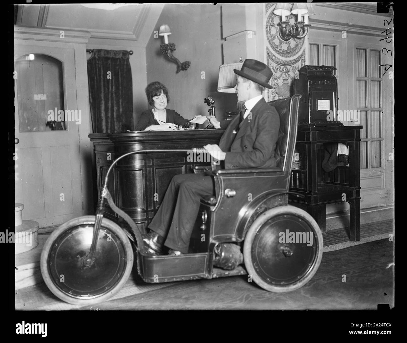 Personne en trois-roues Banque D'Images