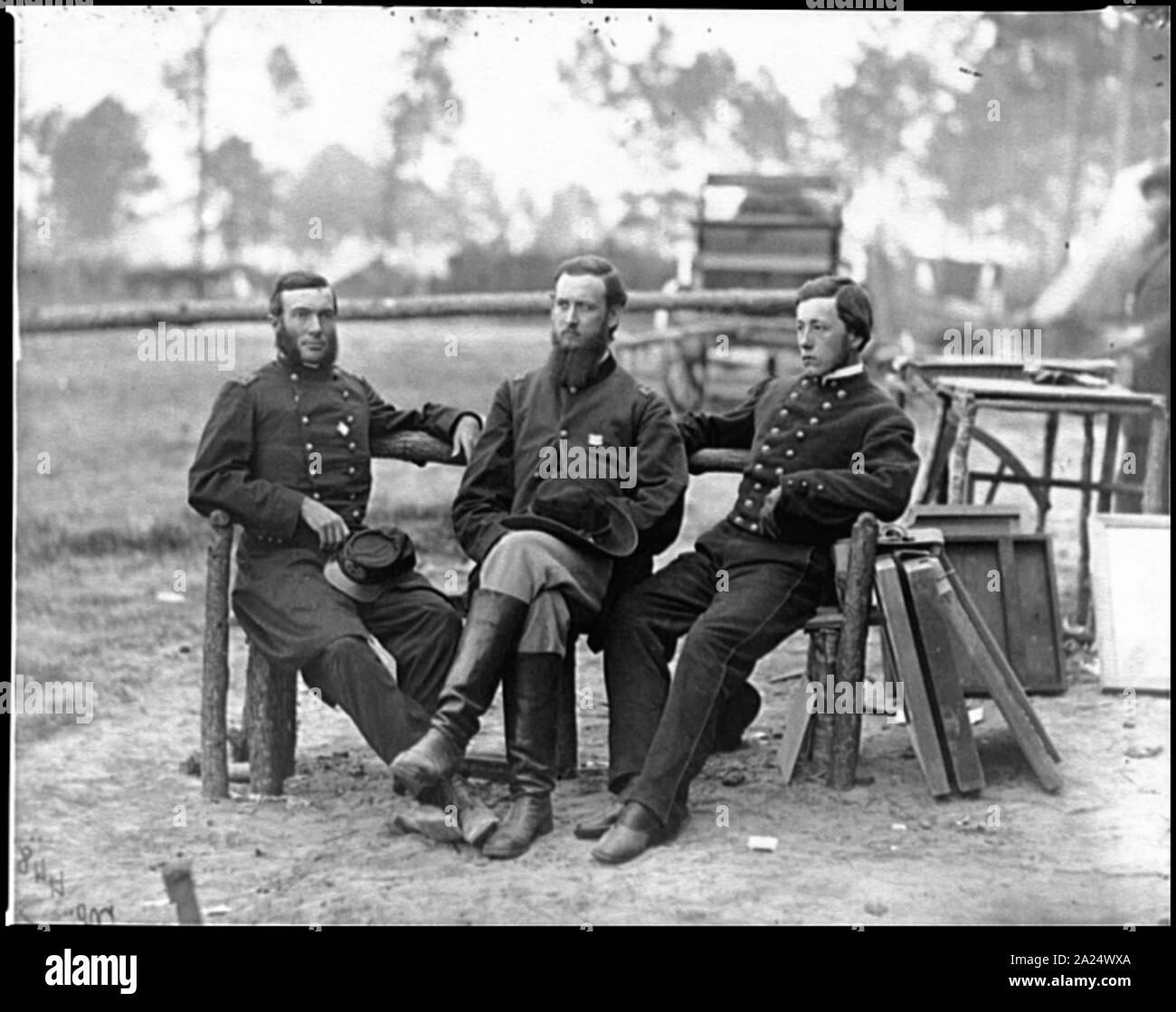 Petersburg, Virginie trois chirurgiens de 1ère Division, 9e Corps Banque D'Images