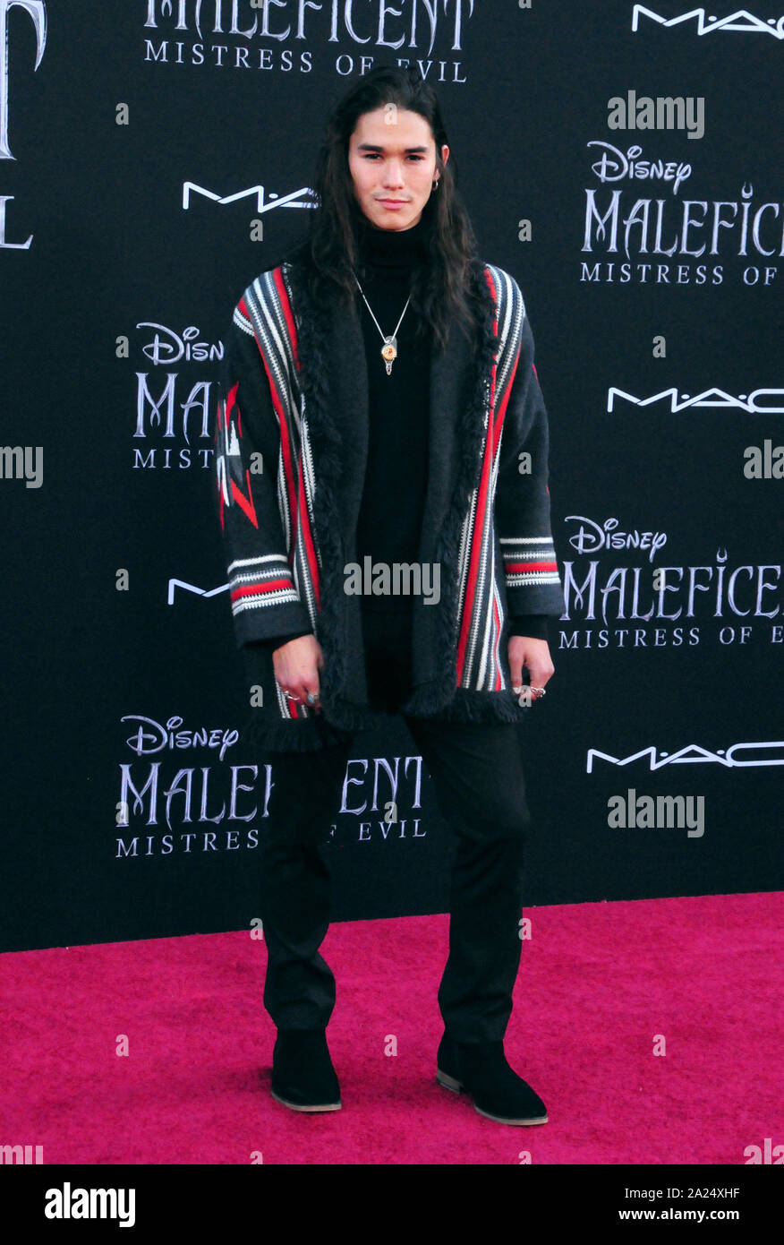 Hollywood, Californie, USA 30 septembre 2019 Booboo Stewart acteur assiste à la première mondiale du Disney's 'Maleficent : maîtresse du Mal' le 30 septembre 2019 au El Capitan Theatre à Hollywood, Californie, USA. Photo de Barry King/Alamy Live News Banque D'Images