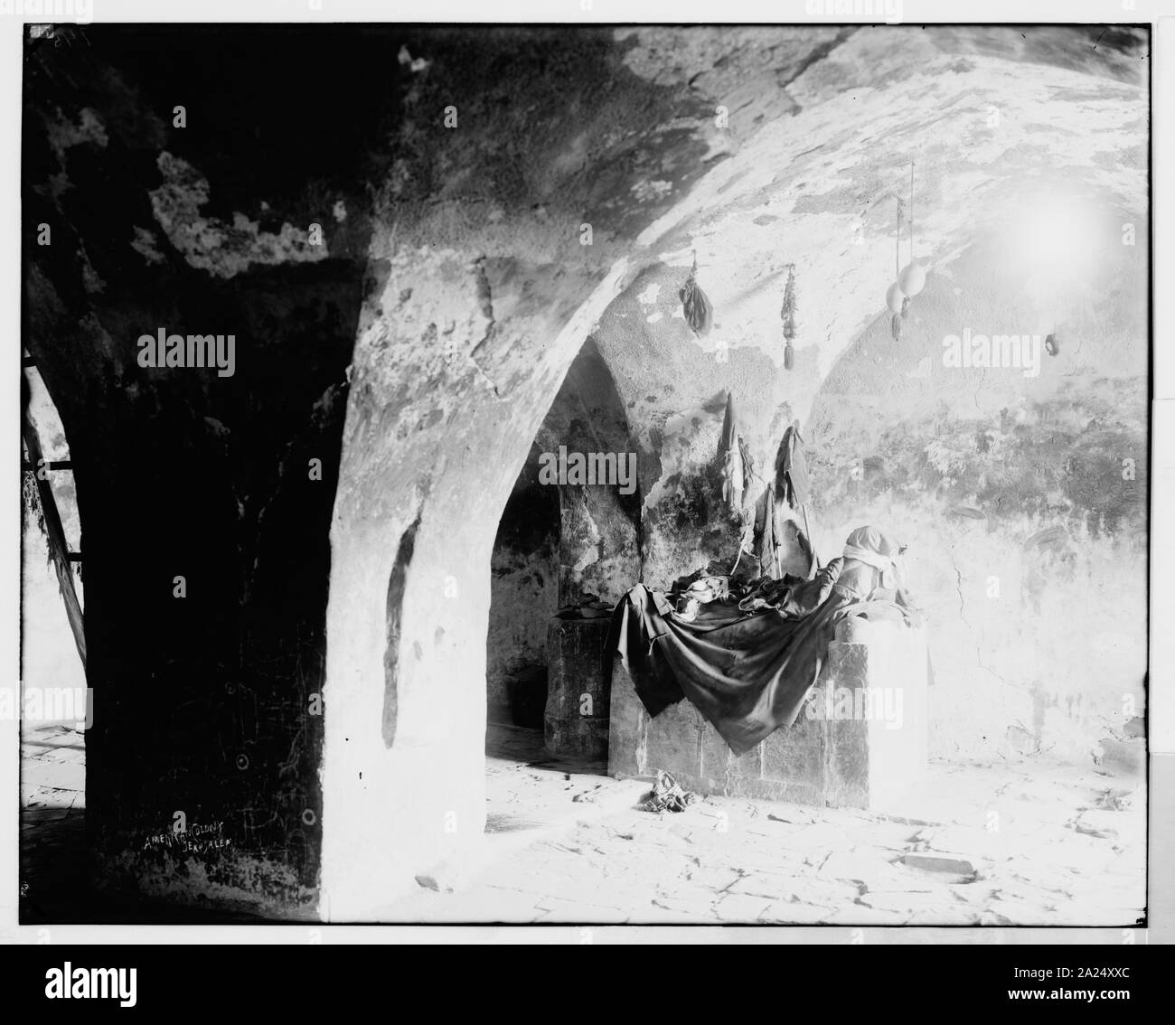 Petra. La Tombe d'Aaron, de l'intérieur Banque D'Images