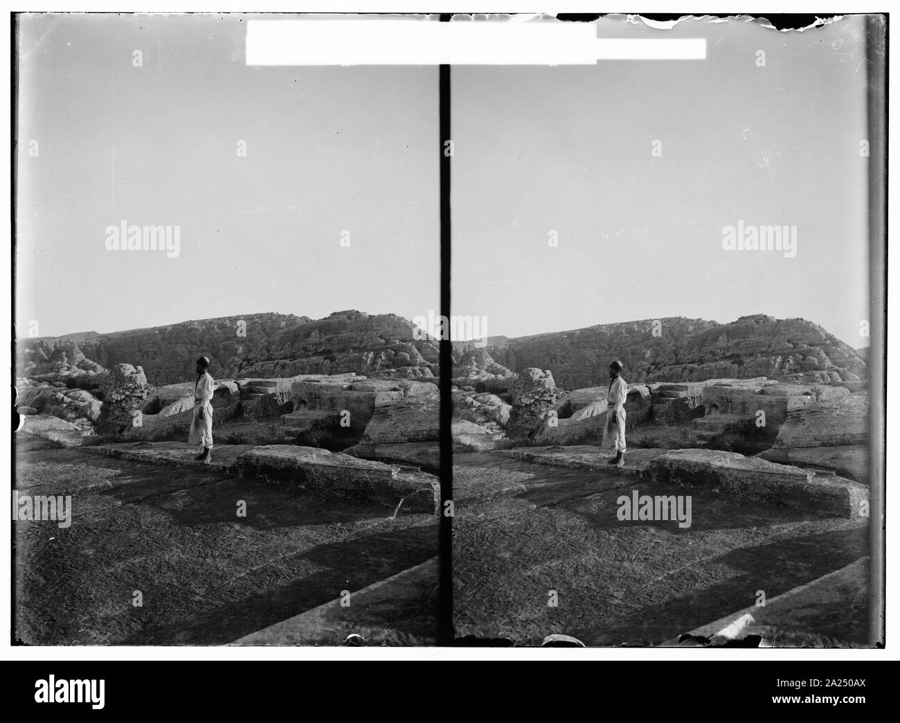 Petra en Transjordanie. Haut lieu pour sacrifier Banque D'Images