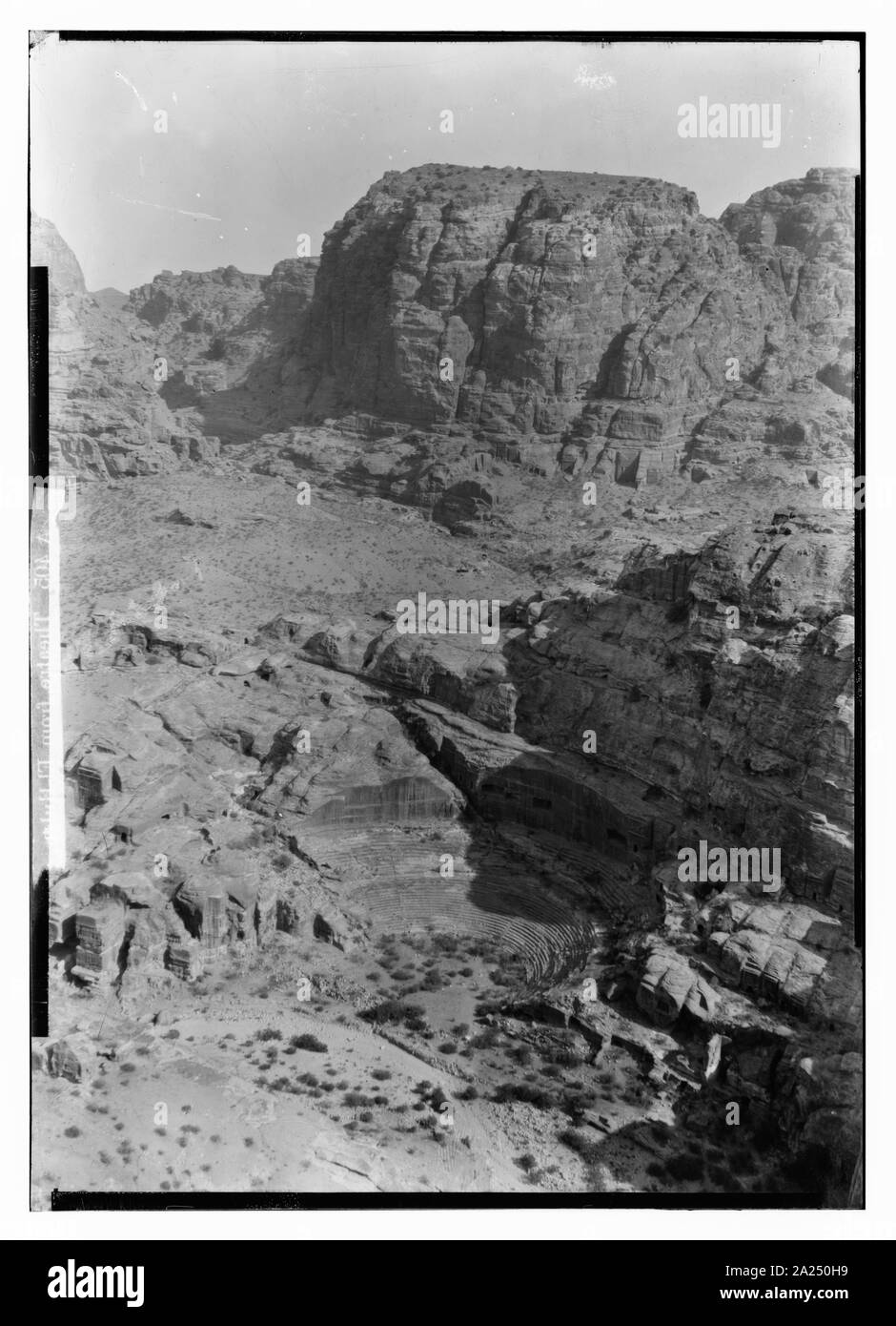 Petra en Transjordanie. Theatre de el-Hubta Banque D'Images