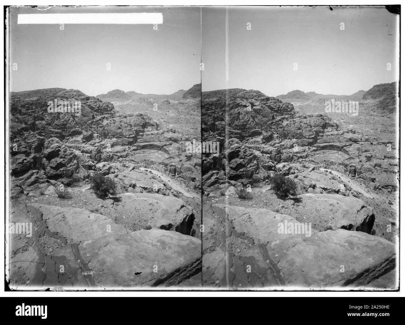 Petra en Transjordanie. Le théâtre d'el-Hubta Banque D'Images