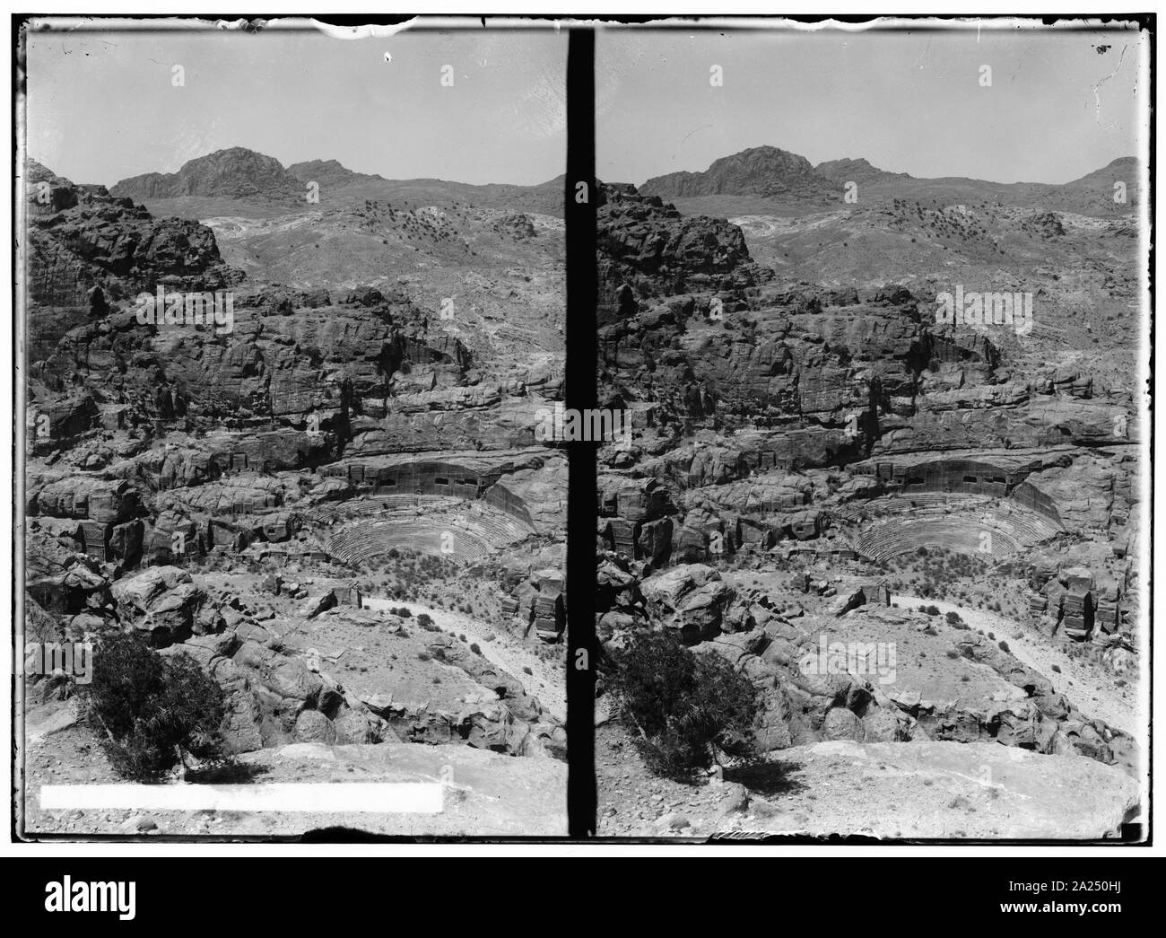 Petra en Transjordanie. Le théâtre d'el-Hubta Banque D'Images