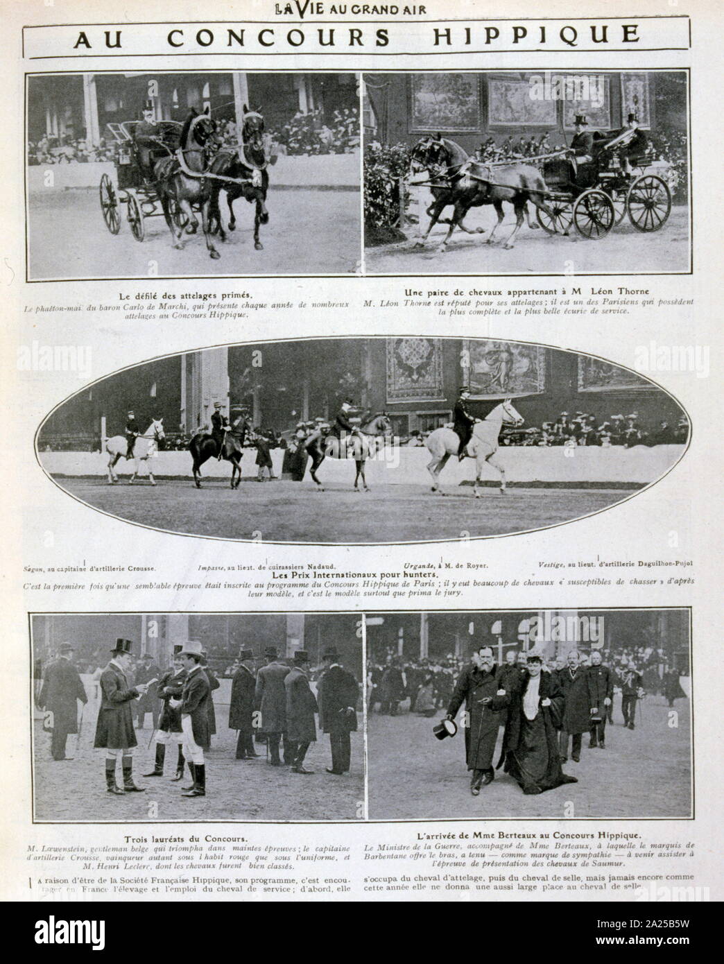Des évènements équestres au concours hippique, Paris, France 1905 Banque D'Images