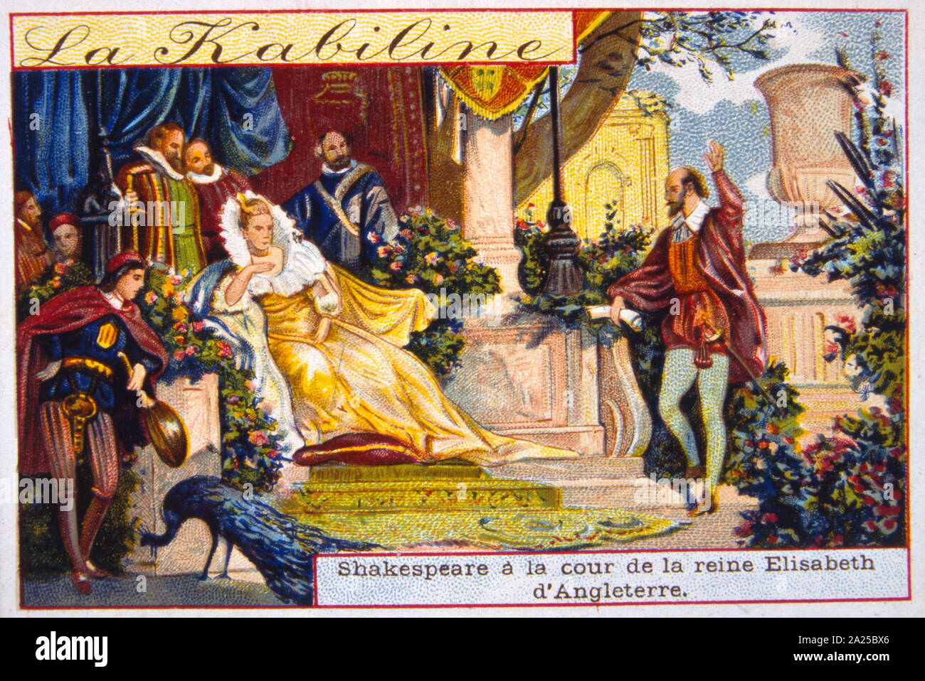 La reine Elizabeth Ier reçoit William Shakespeare (1564 - 1616) poète anglais, dramaturge et comédien, largement considéré comme le plus grand écrivain de la langue anglaise et le dramaturge de plus grande du monde Banque D'Images