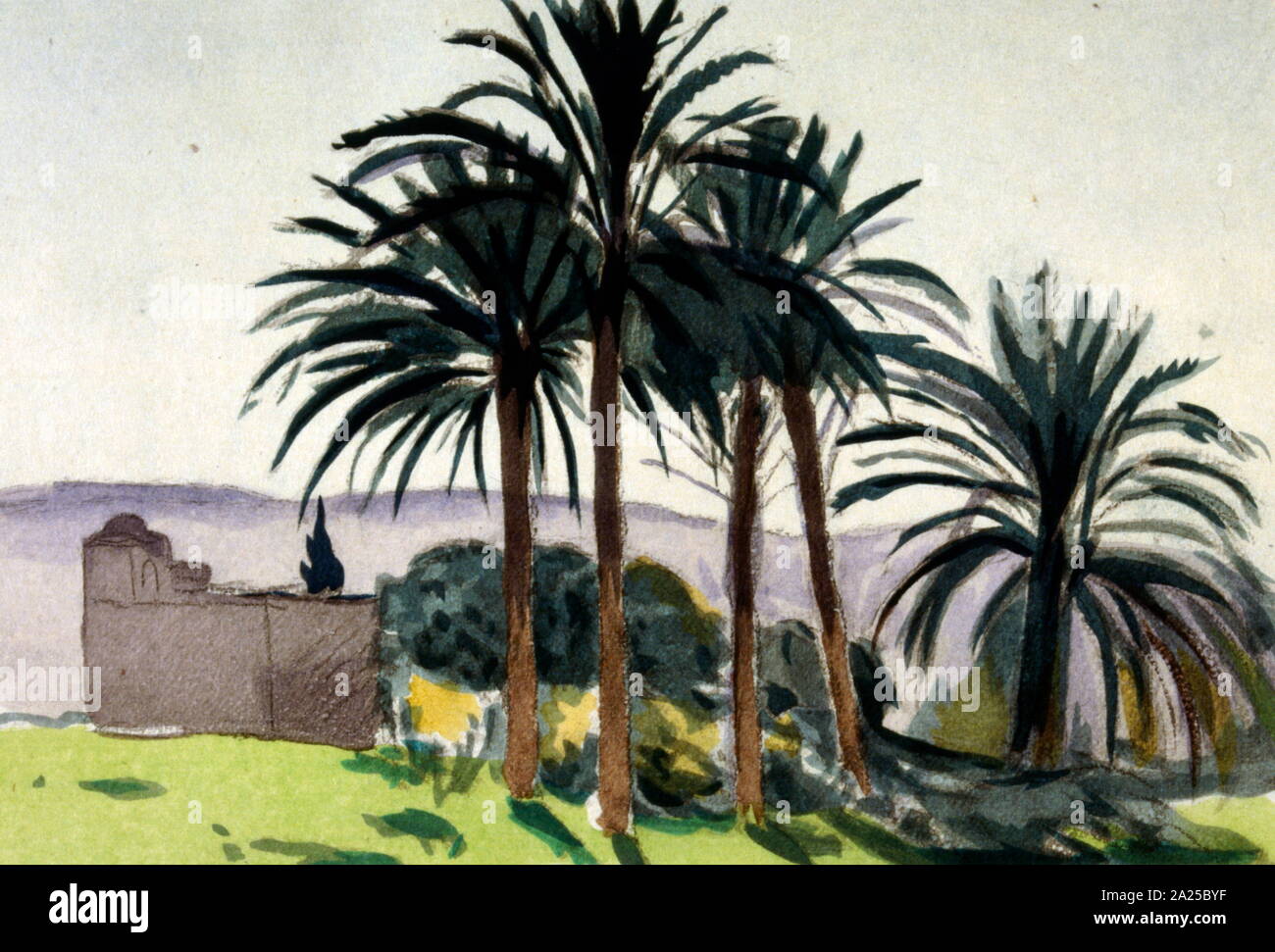 Scène algérien 1925 par Albert Marquet (1875 - 1947), peintre français, associés à la fauvisme. Au départ, il est devenu l'un des peintre fauve et un ami de toute la vie d'Henri Matisse. Par la suite Marquet peint dans un style plus naturaliste, paysages principalement Banque D'Images