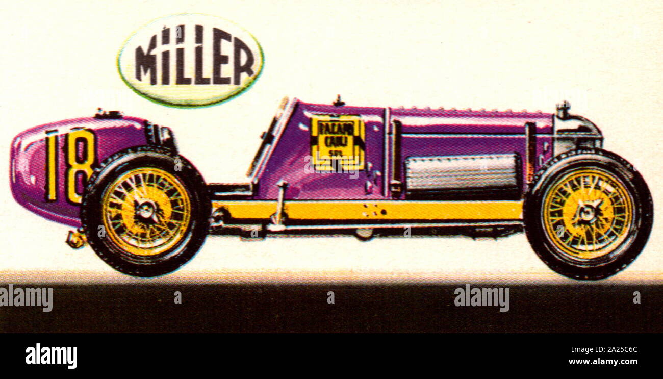 1928 Miller Front-wheel-drive, suralimenté 1,5 litres automobile Banque D'Images