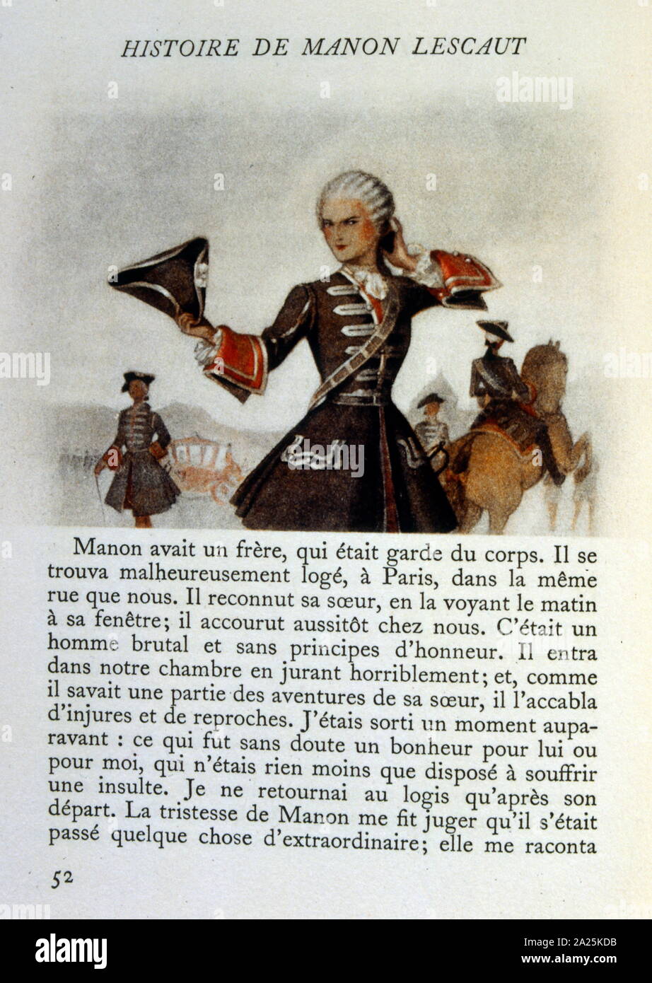 Illustration d'une édition 1942 de l'Histoire du chevalier des Grieux, par l'Abbé Prevost. Banque D'Images
