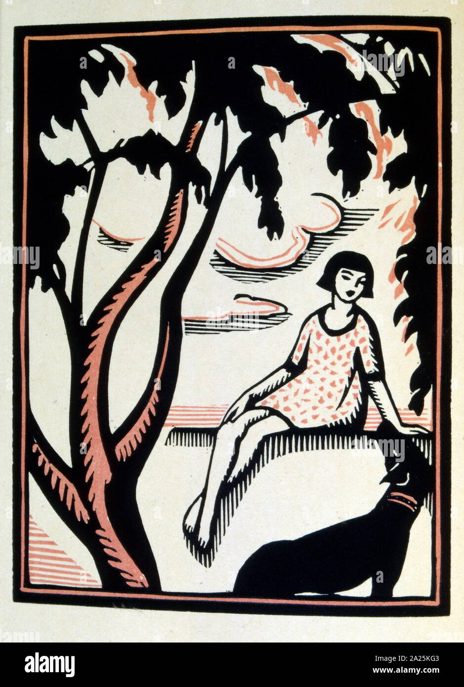 Illustration de la Chambre 'éclairée' 1922, par Colette (1873 - 1954). Colette est un romancier français nominé pour le prix Nobel de Littérature en 1948. Elle a aussi un mime, une actrice, et un journaliste. Colette épouse l'écrivain et critique Henri l'indépendance ("Willy"). La Chambre éclairée (la maison éclairée) était un recueil de textes publiés dans la presse à la fin de la Première Guerre mondiale Banque D'Images