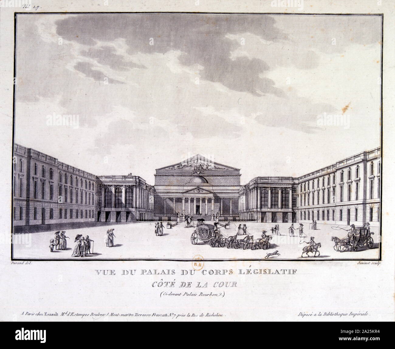 Illustration du corps législatif français à Paris, 1750 Banque D'Images
