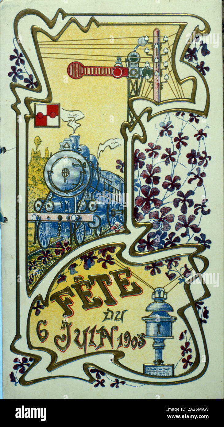 Illustration des chemins de fer français 1903 Banque D'Images