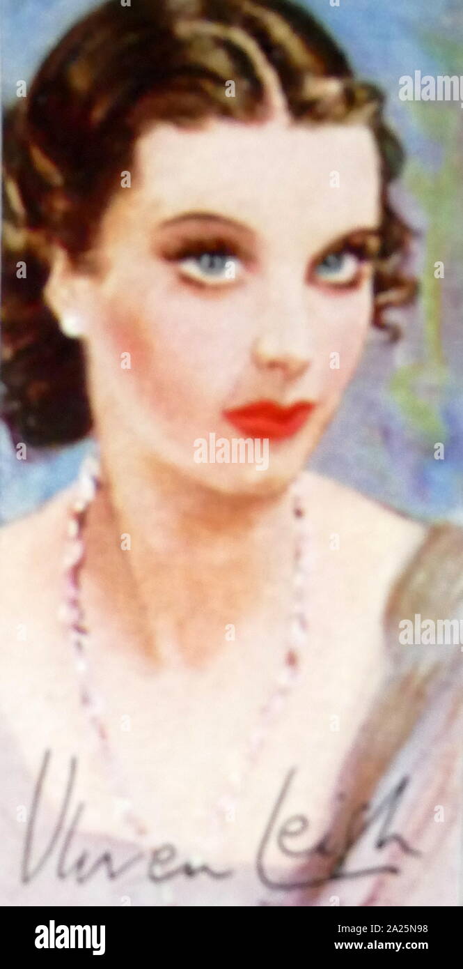 Les cigarettes Player's card représentant Vivien Leigh. Vivien Leigh (1913-1967) un film actress Banque D'Images