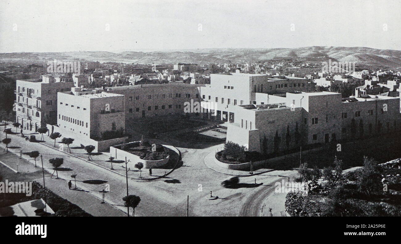 Photographie des bureaux de l'Agence juive, Jérusalem Banque D'Images