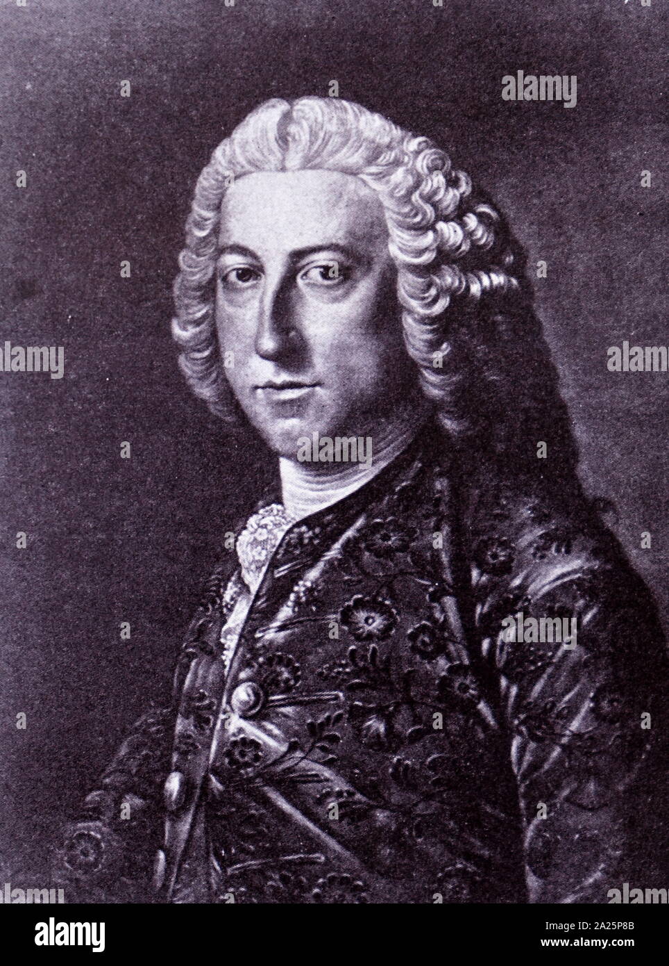 Portrait de William Pitt, comte de Chatham (1708-1778) un homme d'État britannique et ancien premier ministre de Grande-Bretagne. Banque D'Images