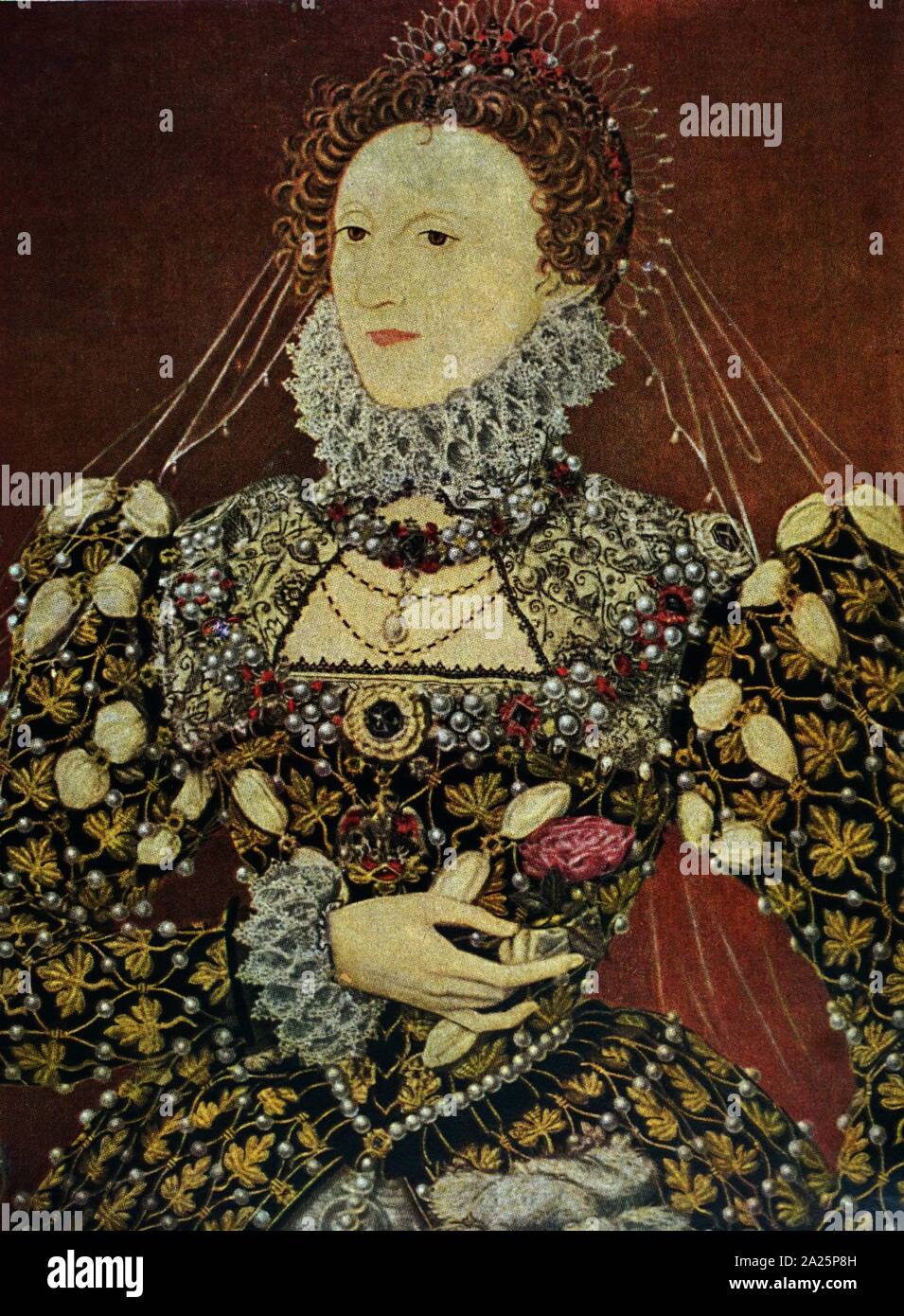 Portrait d'elizabeth i (queen) Maalouf de l'Angleterre et l'Irlande. Banque D'Images