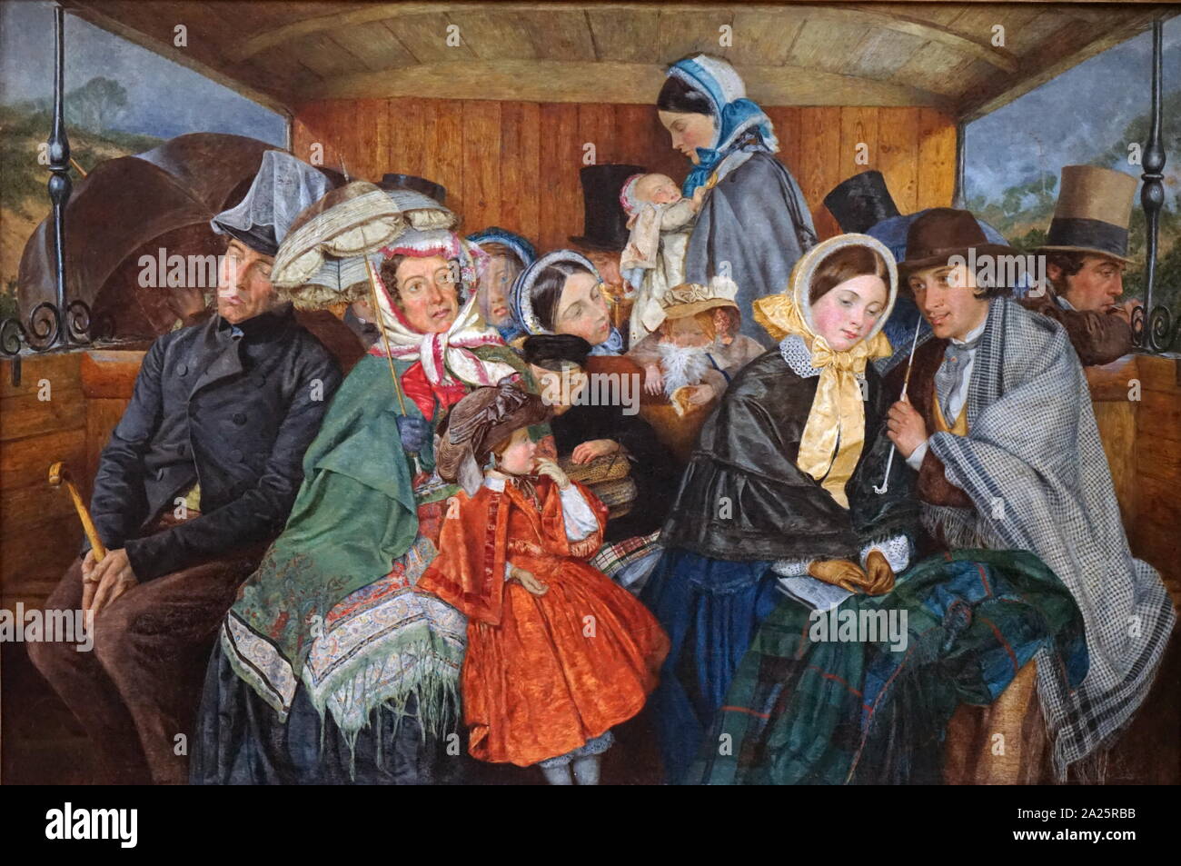 Pour Brighton et retour pour trois et six pence, 1859 (huile et toile) par Charles Rossiter, (1827-97). Banque D'Images