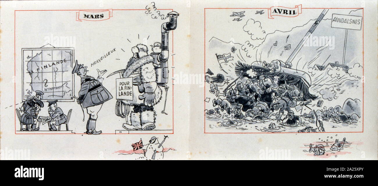 La seconde guerre mondiale, la propagande anti-britannique livret (illustration), publié en allemand de la France occupée. 1940 Banque D'Images