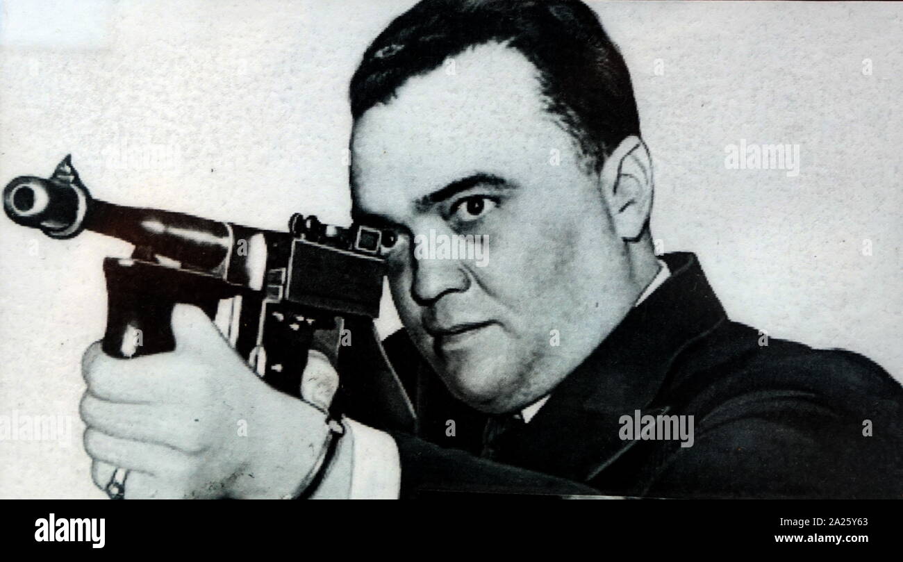 Photographie de J. Edgar Hoover. John Edgar Hoover (1895-1972) un administrateur d'application de la loi américains et le premier directeur du Federal Bureau of Investigation des États-Unis. Banque D'Images