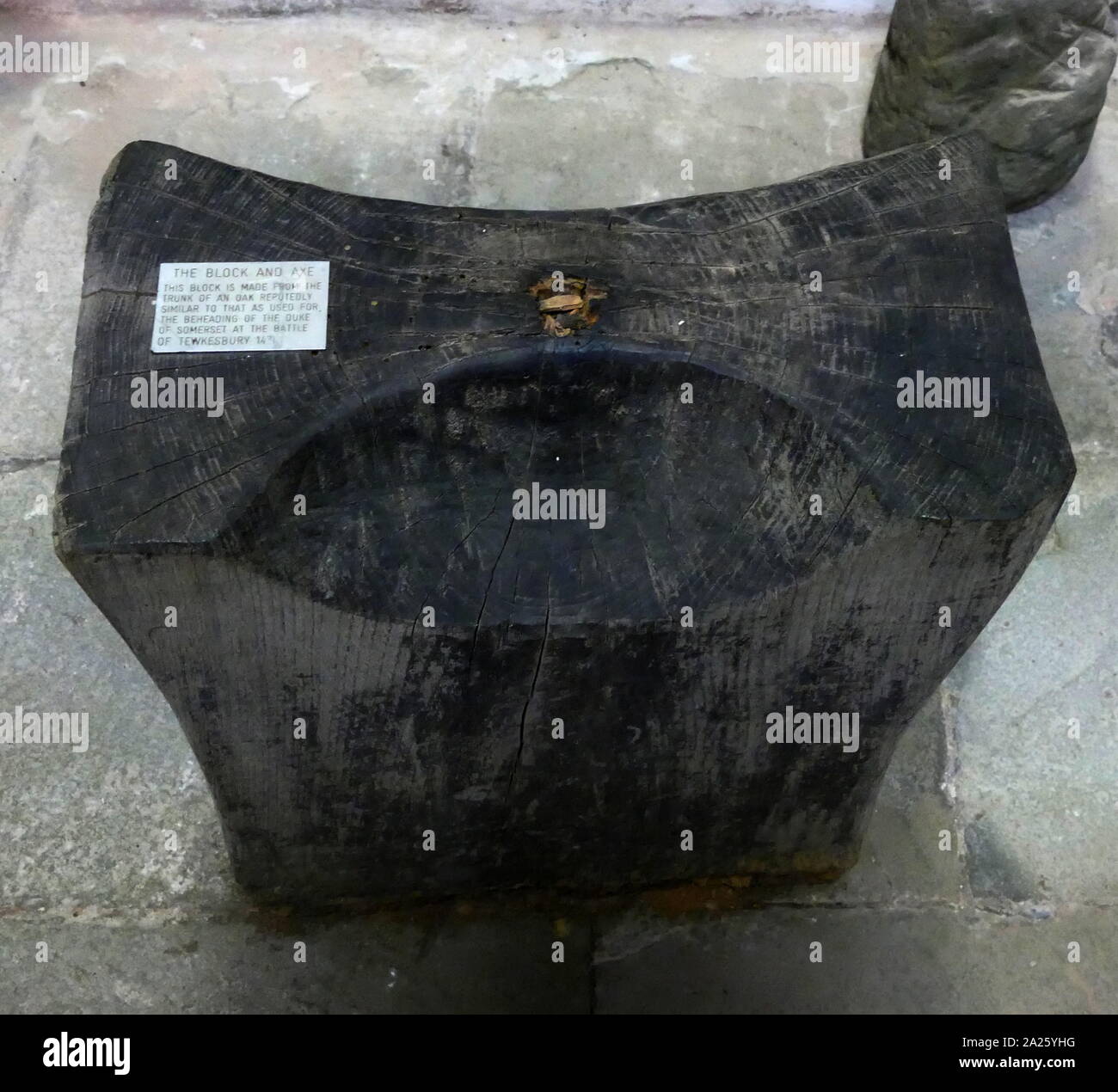 Un bloc fabriqué à partir du tronc d'un chêne Banque D'Images