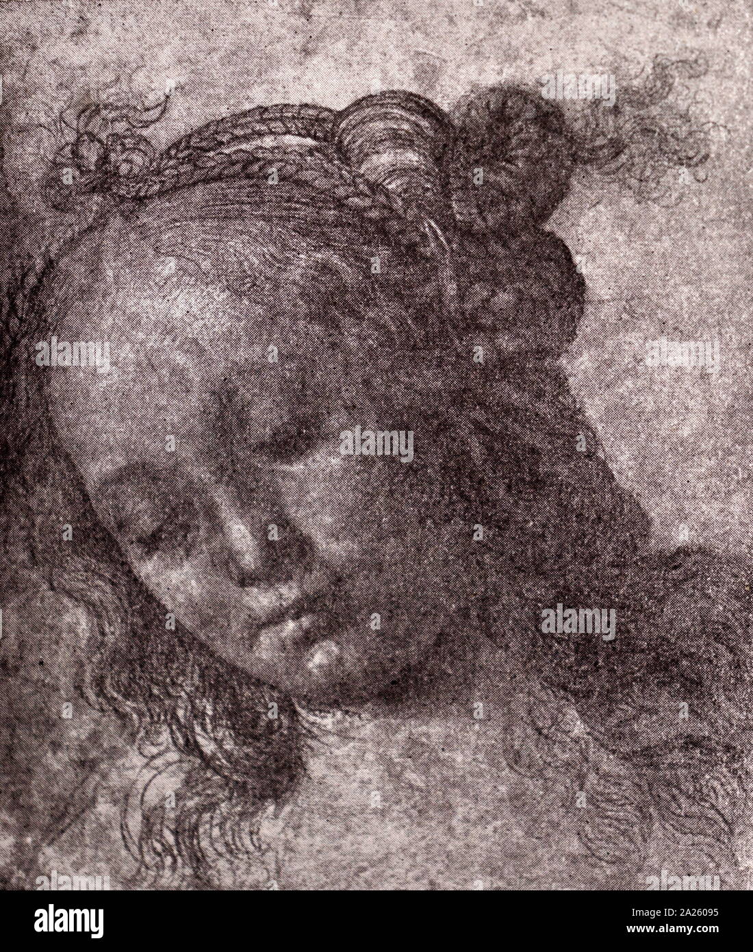 Dessin montrant dessins pour une fontaine ; 1485 ; plume et encre par Léonard de Vinci (1452-1519), l'artiste italien et polymathe. Banque D'Images