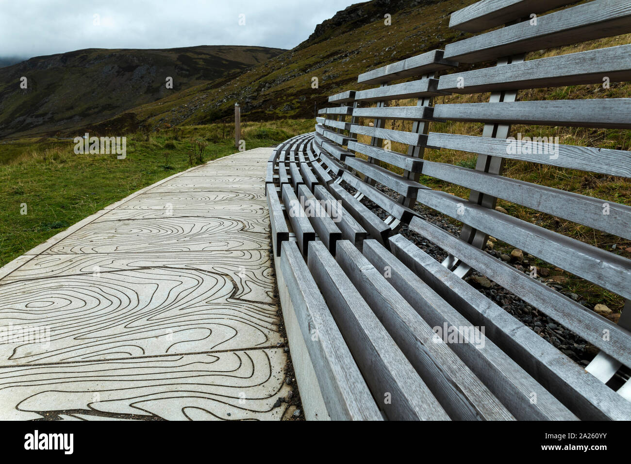 La connexion de l'installation ; les contours ; Ecosse ; UK Glenshee Banque D'Images