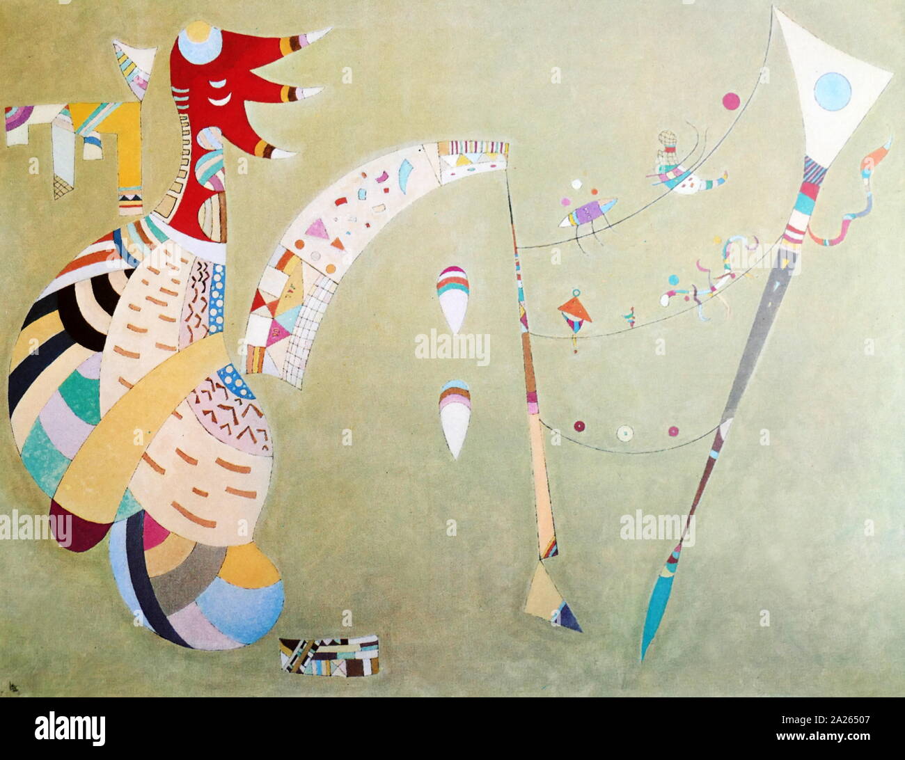 Swinging' et de l'huile sur toile, 1942 laque, par Vassily Kandinsky (1866 - 1944), peintre et théoricien de l'art russe. Kandinsky est généralement reconnu comme le pionnier de l'art abstrait Banque D'Images Swinging' et de l'huile sur toile, 1942 laque, par Vassily Kandinsky (1866 - 1944), peintre et théoricien de l'art russe. Kandinsky est généralement reconnu comme le pionnier de l'art abstrait Banque D'Images