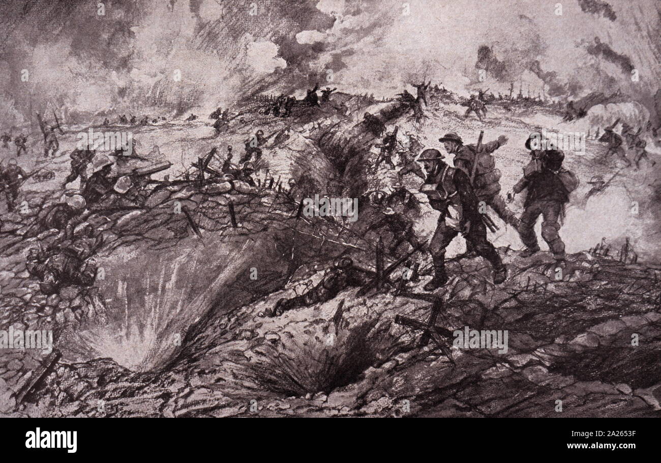 Figurines Britains échelle 1/30 - Infanterie Allemande WW1 (1916-1918) - Boîte N°2 "Avancée" - Neuf, En étain (pewter)