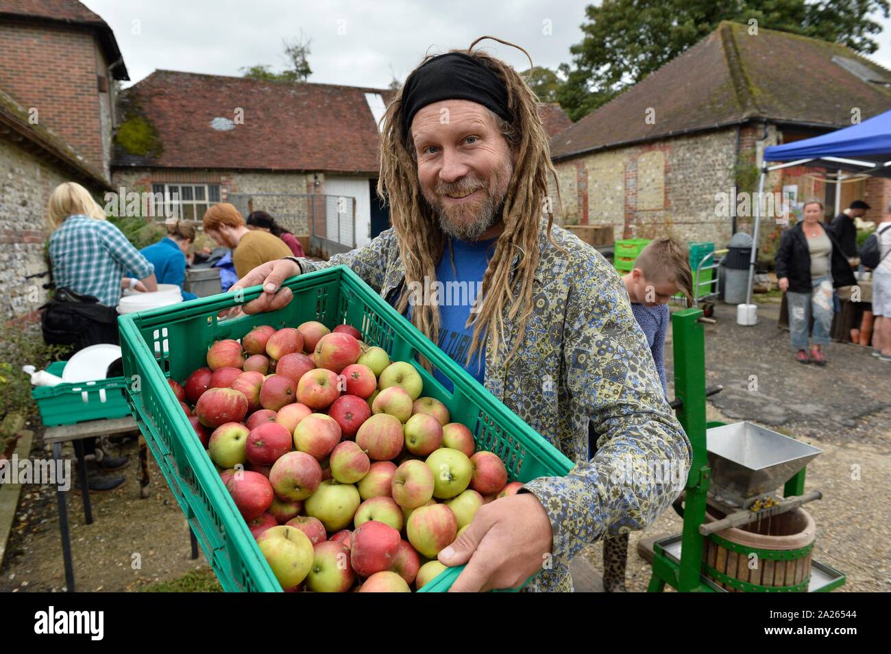Le jour de la pomme 2019 festival à Stanmer Park, Brighton. Photo:Terry Applin Banque D'Images