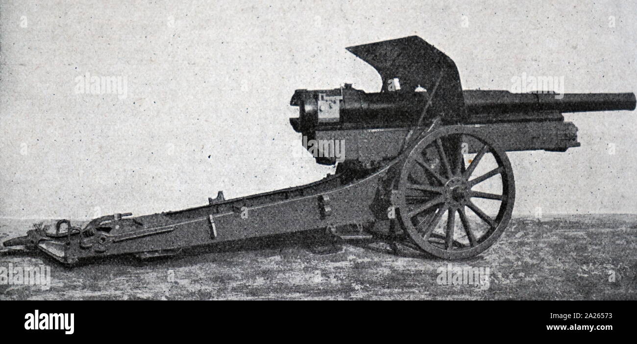 German 15cm Canon, Première Guerre mondiale 1914 Banque D'Images