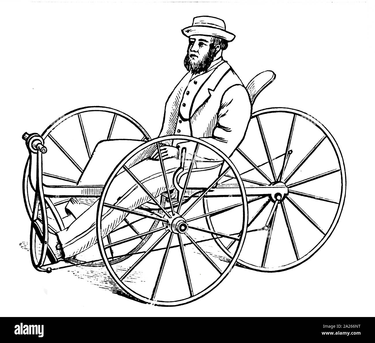 Une gravure représentant un tricycle Édimbourg conçu par un correspondant de l'Terrain. En date du 19e siècle Banque D'Images