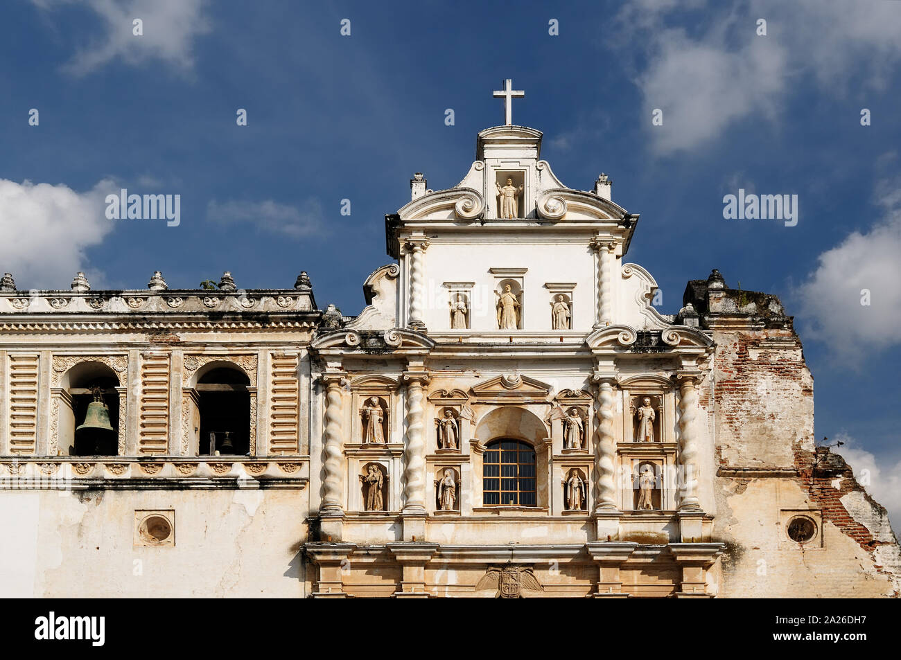 Cathédrale détruite au cours d'un séisme dans la région de la ville d'Antigua au Guatemala, Amérique Centrale Banque D'Images