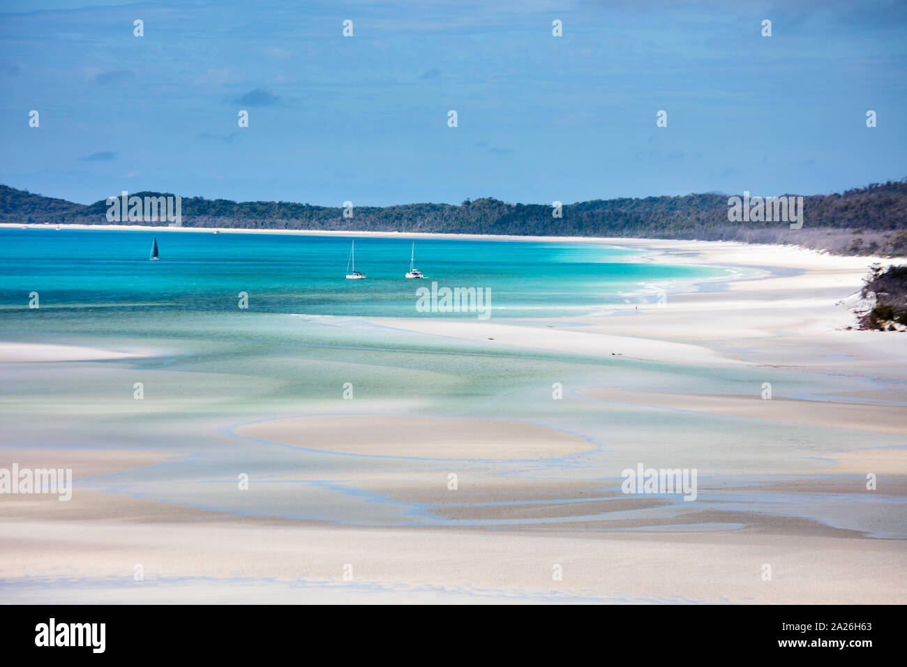 Whitehaven Beach. Whitsunday Island, Queensland, Australie Banque D'Images