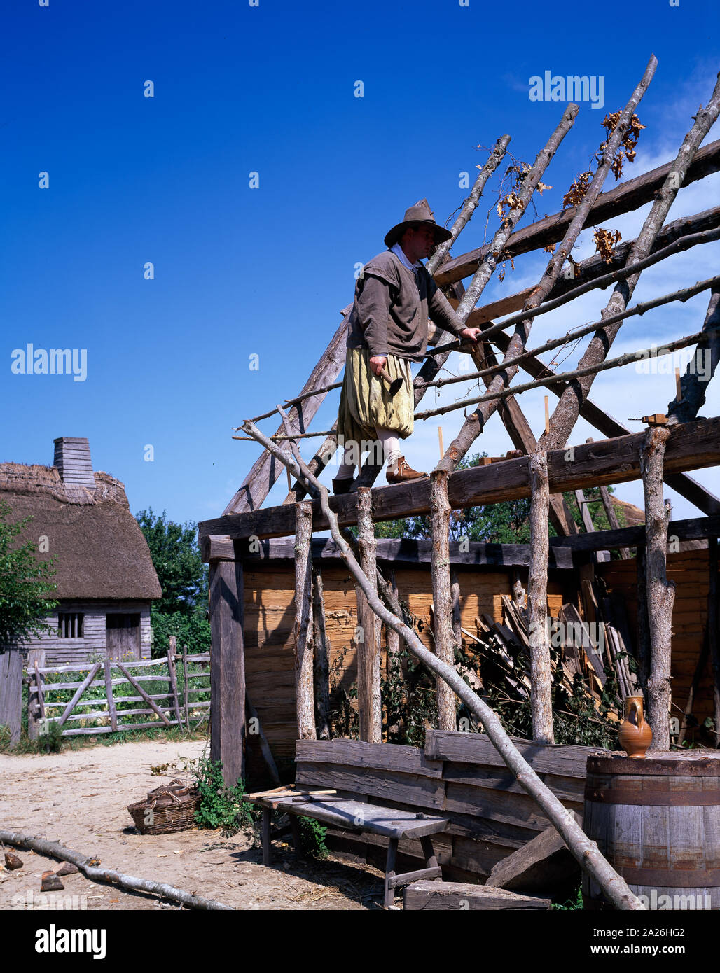 Plimoth Plantation est un musée vivant dans la région de Plymouth, Massachusetts Banque D'Images