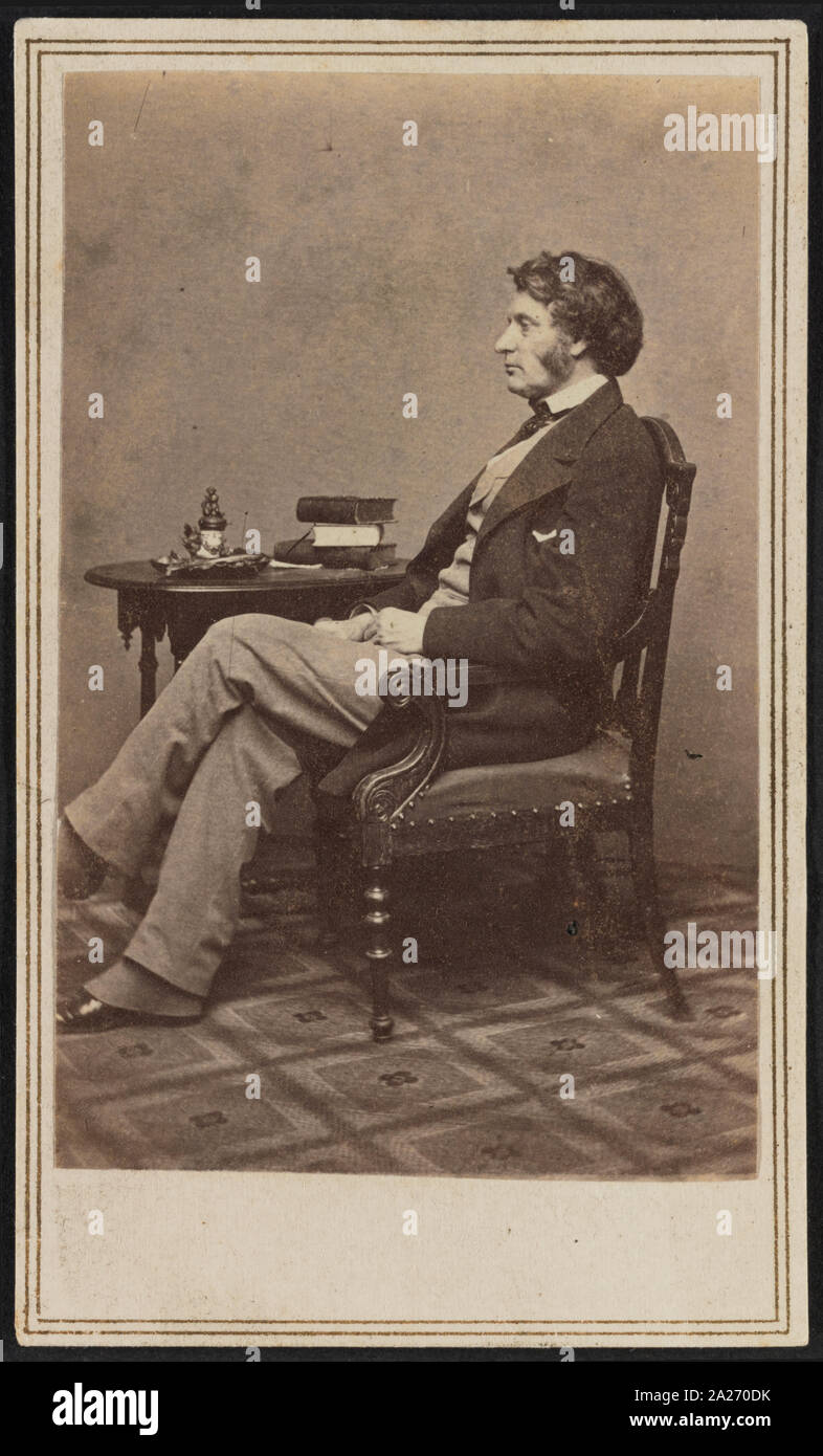 Portrait de Charles Sumner / de négatif photographique dans la région de Brady's National Portrait Gallery Banque D'Images