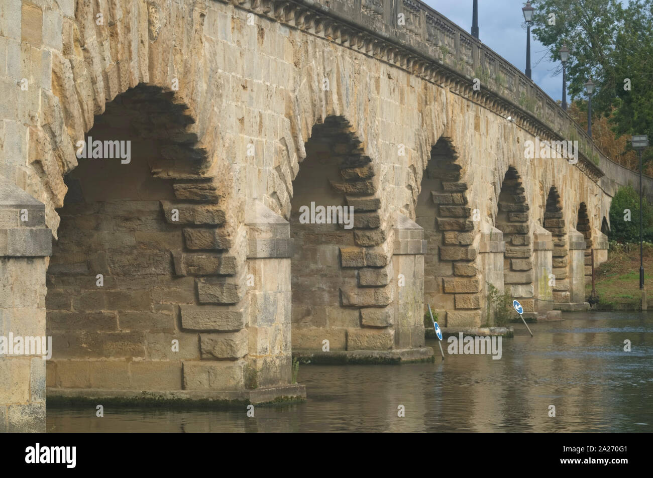 Pont de la rivière de Maidenhead, Arches Côté Sud Banque D'Images