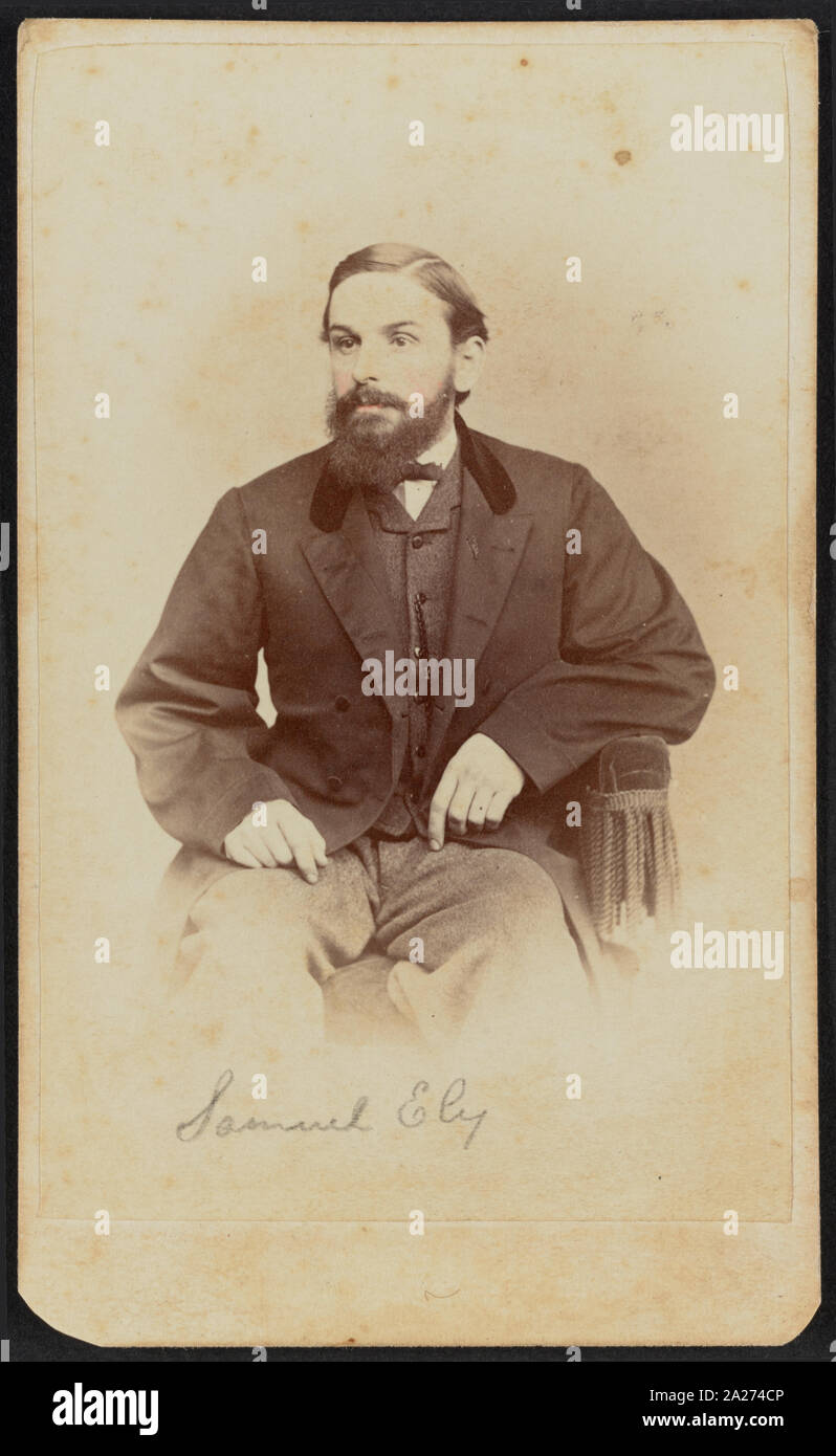 Portrait de Samuel S. Ely / photographié par H.C. Phillips, N.W. cor. Neuvième et châtaigne, Philadelphie Sts. Banque D'Images