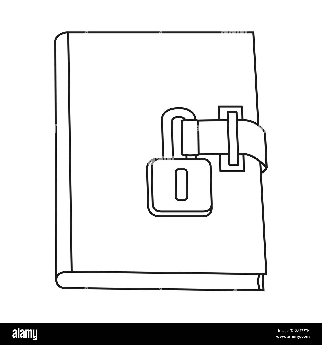 Les dessins au trait noir et blanc journal verrouillé. Journal secret de fille. Thème de conte de fées pour l'illustration vectorielle, icône, stamp, étiquette, certificat, carte-cadeau, l'invit Illustration de Vecteur Les dessins au trait noir et blanc journal verrouillé. Journal secret de fille. Thème de conte de fées pour l'illustration vectorielle, icône, stamp, étiquette, certificat, carte-cadeau, l'invit Illustration de Vecteur