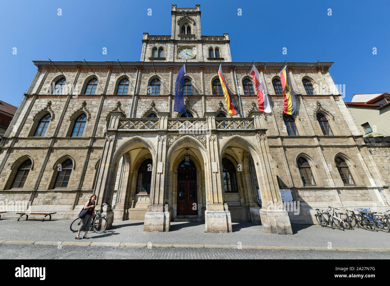 Altes Rathaus, Marktplatz, Weimar, Thüringen, Allemagne Banque D'Images