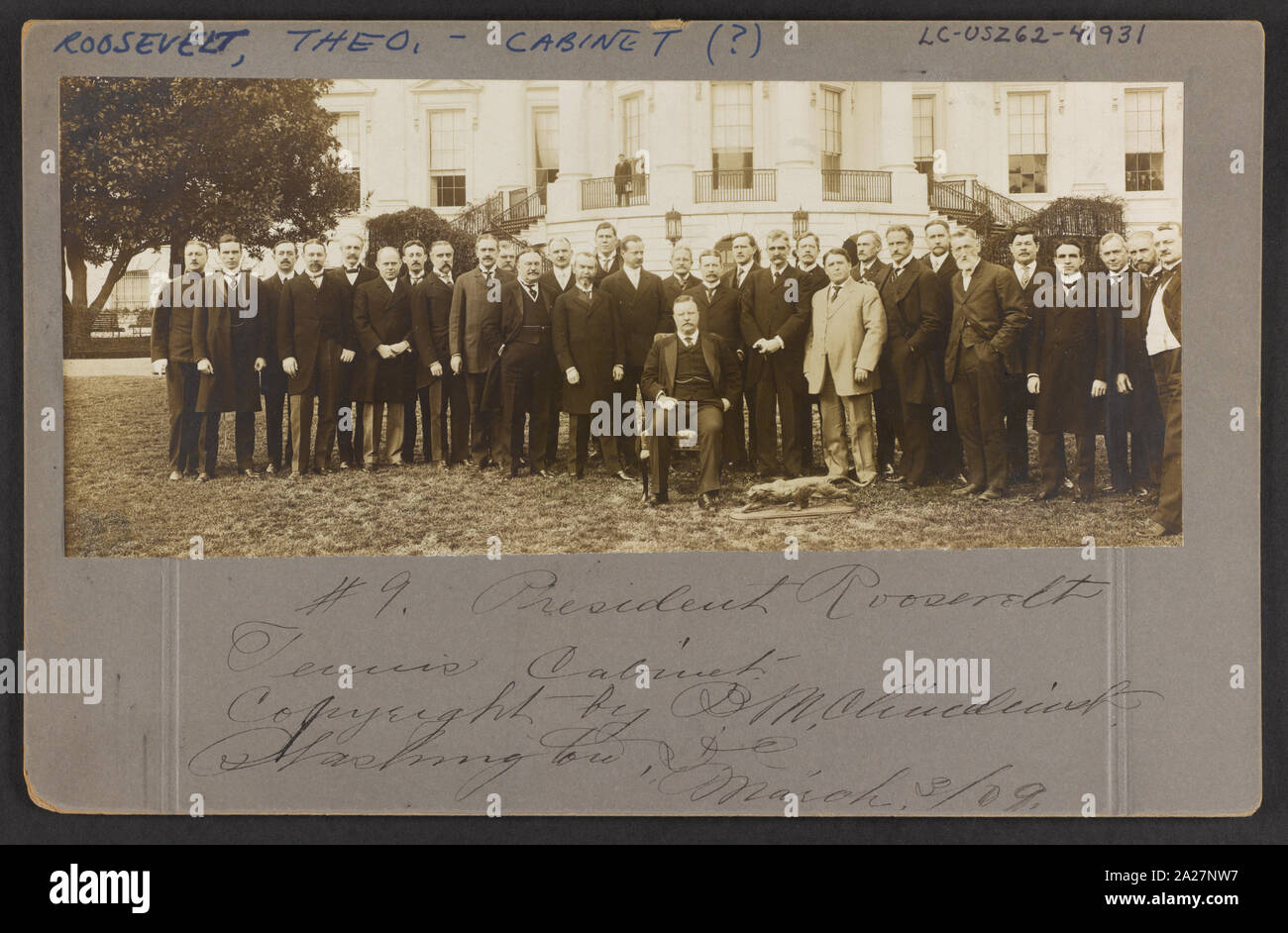 Le président Roosevelt, Tennis Cabinet Banque D'Images