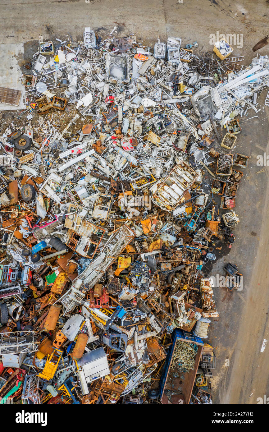 Metal recylcing centre, Islande Banque D'Images