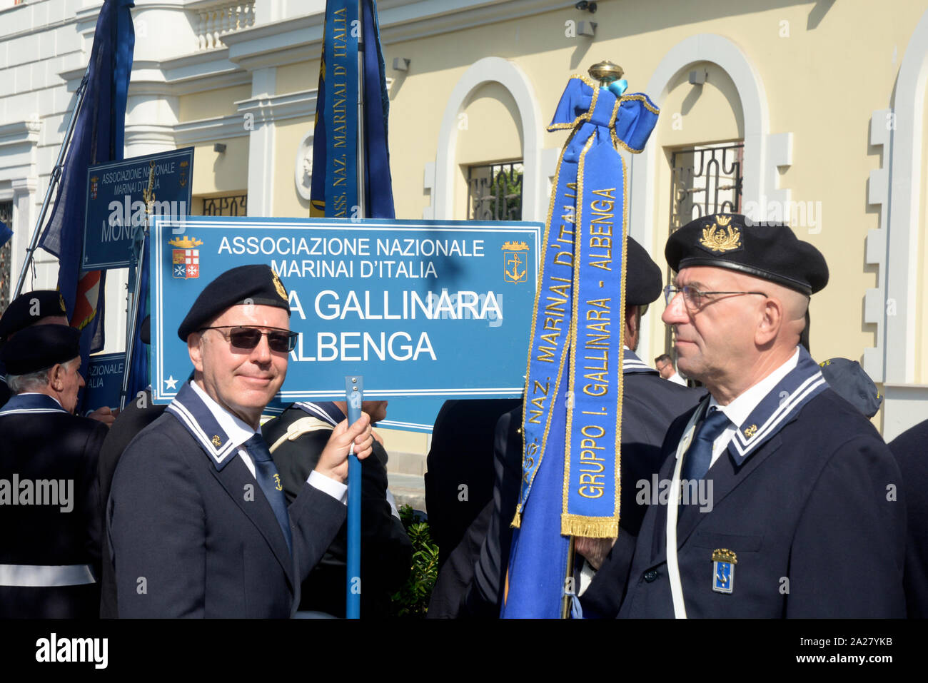 Italia : XX Raduno Nazionale dell'Associazione Nazionale Marinai d'Italia a Salerno, 29 settembre 2019. Banque D'Images