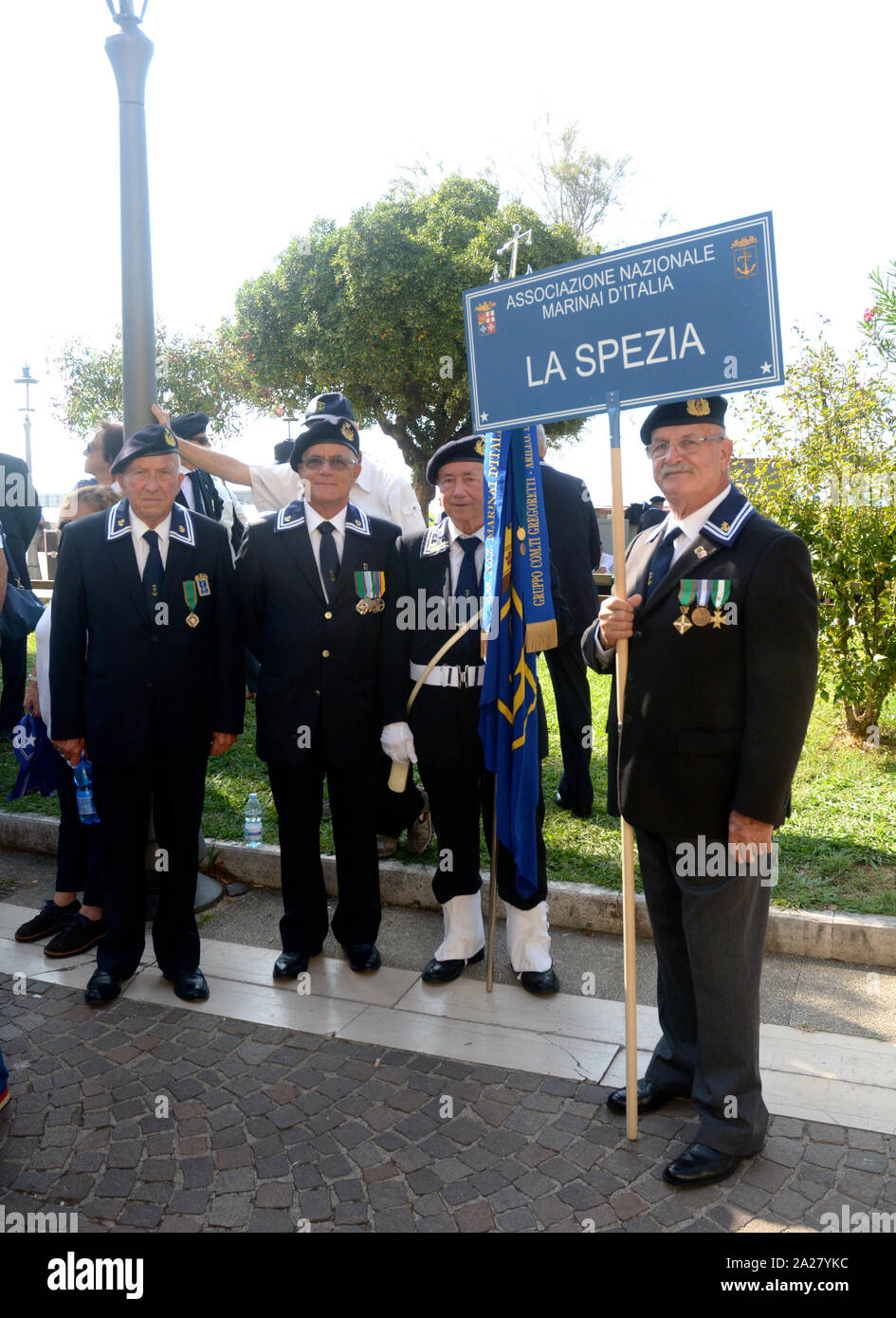 Italia : XX Raduno Nazionale dell'Associazione Nazionale Marinai d'Italia a Salerno, 29 settembre 2019. Banque D'Images