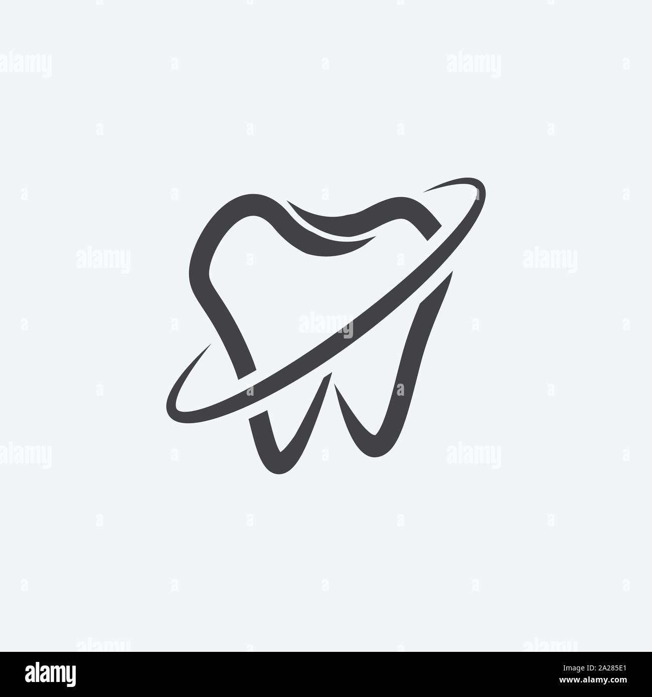 Les soins dentaires et les soins dentaires, de la feuille d'association et de l'icône, le symbole biologique et organique dentaire unique modèle de conception de logo, icône de charbon dentaire vert Illustration de Vecteur