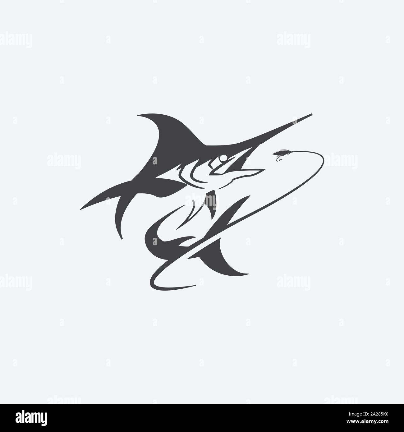 Logo de pêche unique, modèle de pêche mémorable icône logo vector illustration graphique de pêche. Illustration de Vecteur