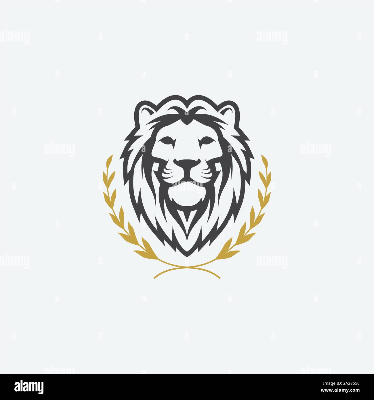 Lion logo de luxe, élégant modèle icône lion logo design illustration