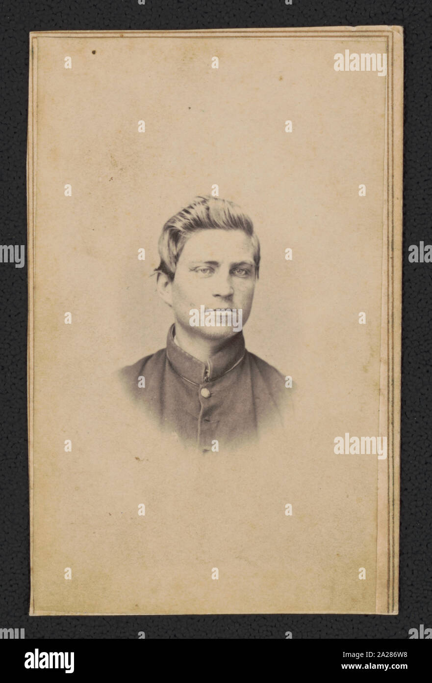Stephen F. privé de glaçure Co. B, 36e Régiment d'infanterie de Pennsylvanie en uniforme / photographié par McAdams, 101 rue King, Alexandria, VA Banque D'Images