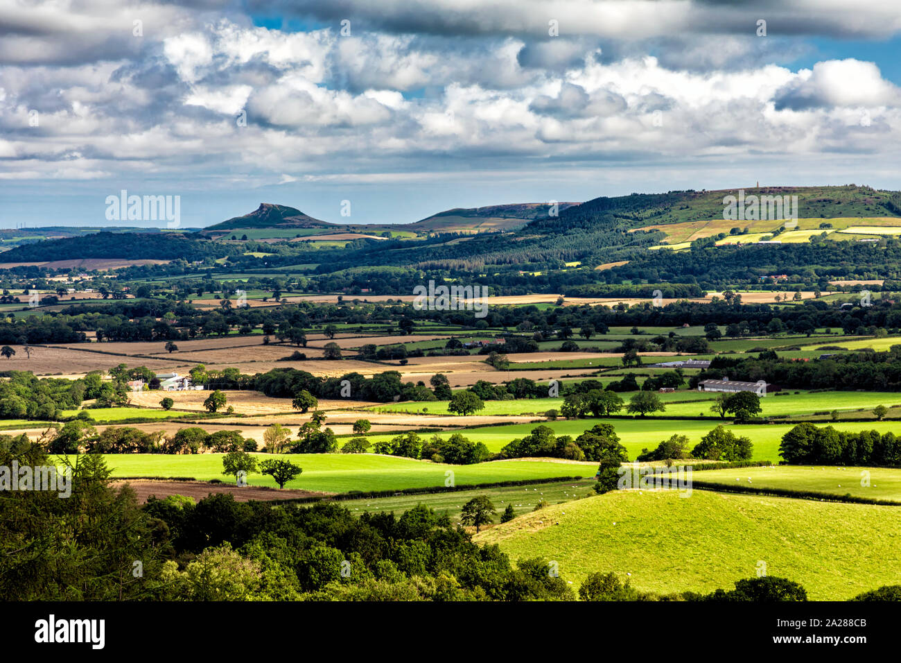 Paysage panoramique de Claybank, Stokelsy, North Yorkshire, England, UK Banque D'Images